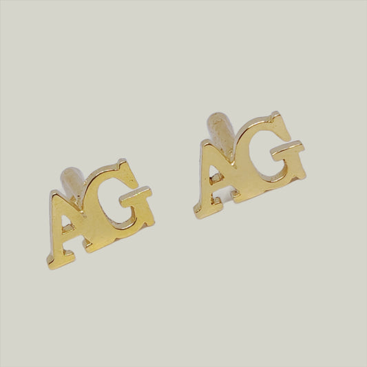 AG Double Initial Cufflinks