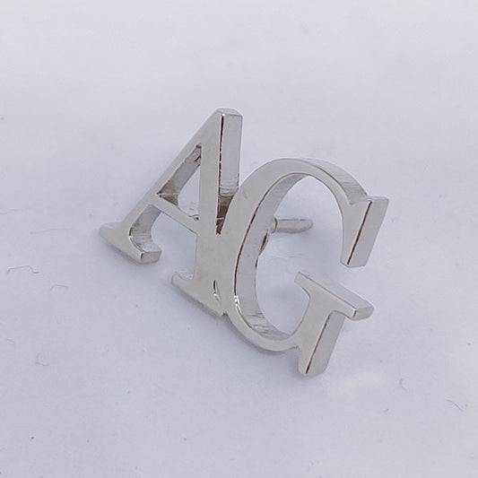 AG Double Initial Brooch Lapel Pin