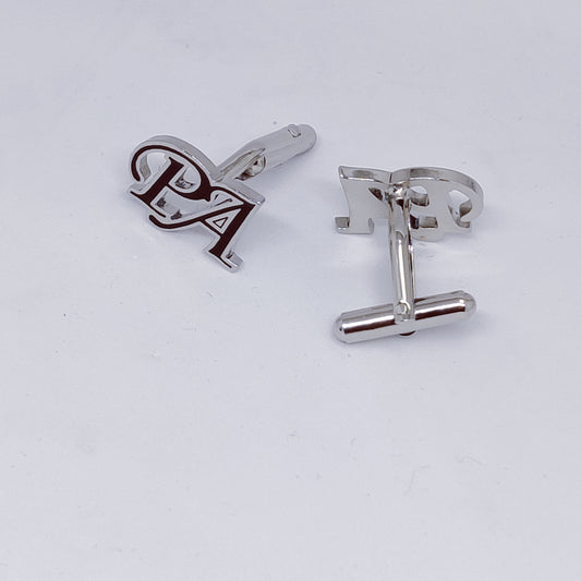 PA initial monogram cufflinks