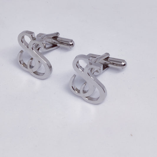 SS Double Initial Cufflinks