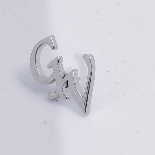 GV Double Initial Lapel Pin