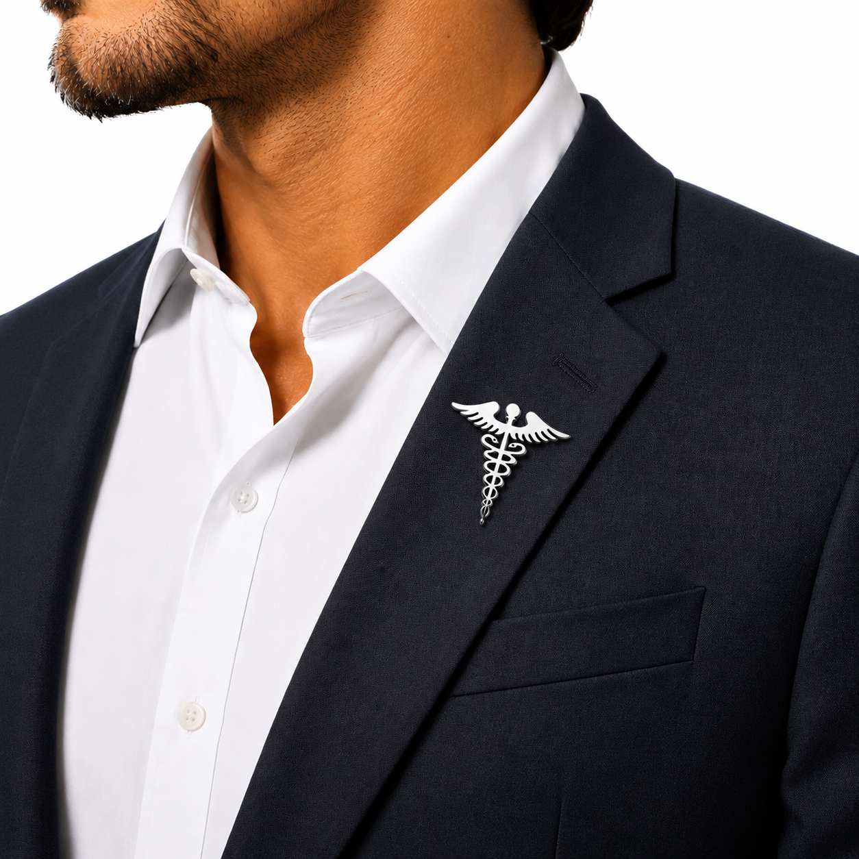 Caduceus Medical Lapel Pin