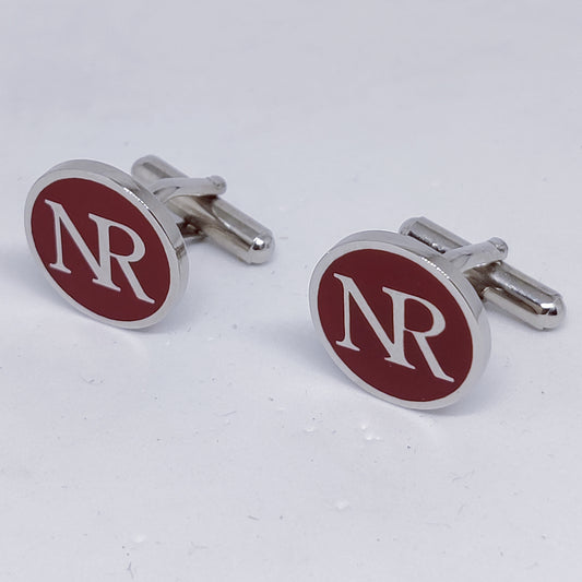 NR initial monogram cufflinks
