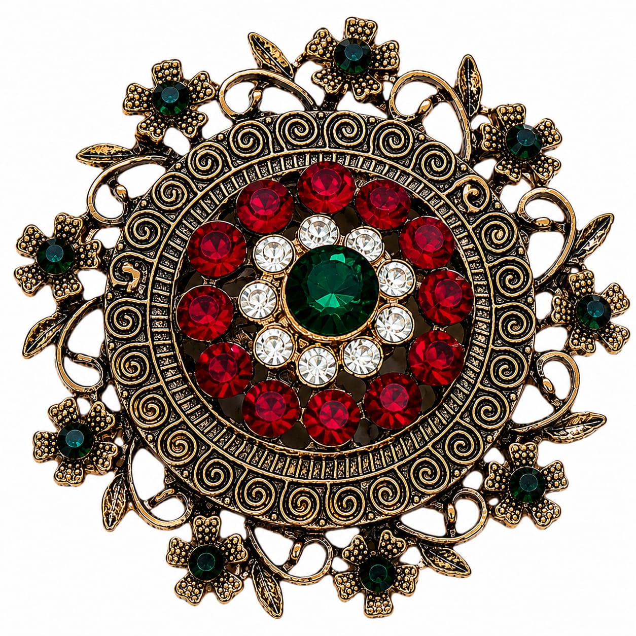 The Heritage Medallion Antique Gold Brooch
