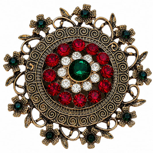 The Heritage Medallion Antique Gold Brooch