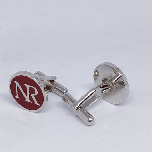 NR initial monogram cufflinks