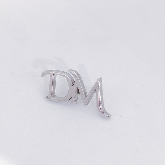 DM Double Initial Lapel Pin