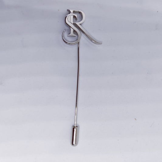SR RS initial lapel pin