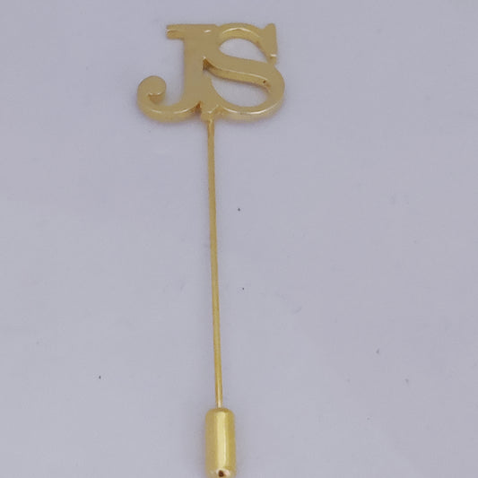 JS Double Initial Lapel Pin