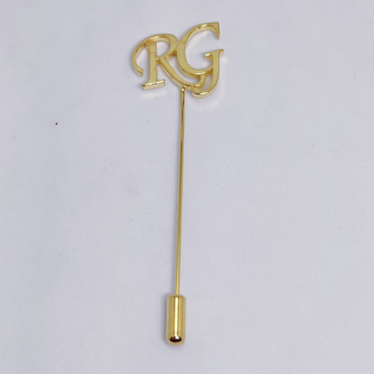 RG Double Initial Lapel Pin
