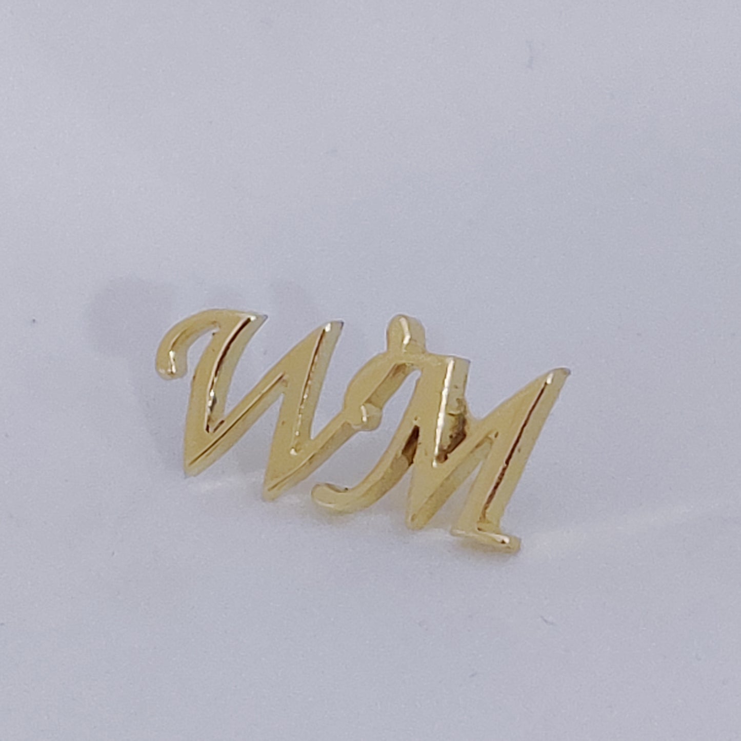 WM Double Initial Lapel Pin