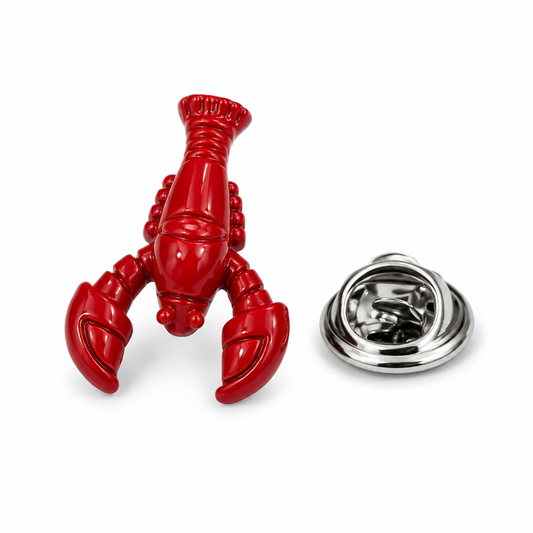 Crimson Lobster Lapel Pin