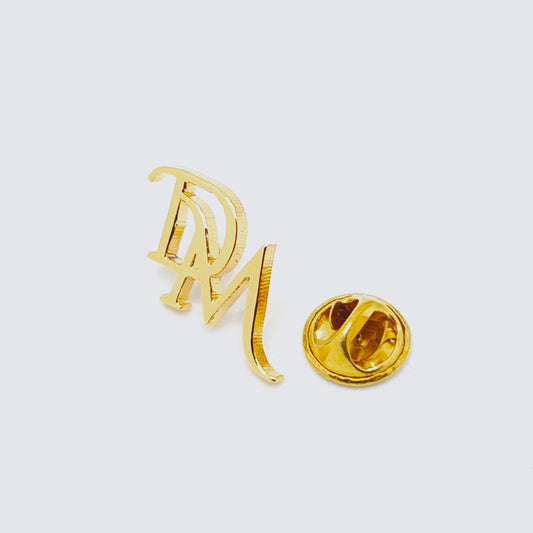 DM Double Initial Lapel Pin