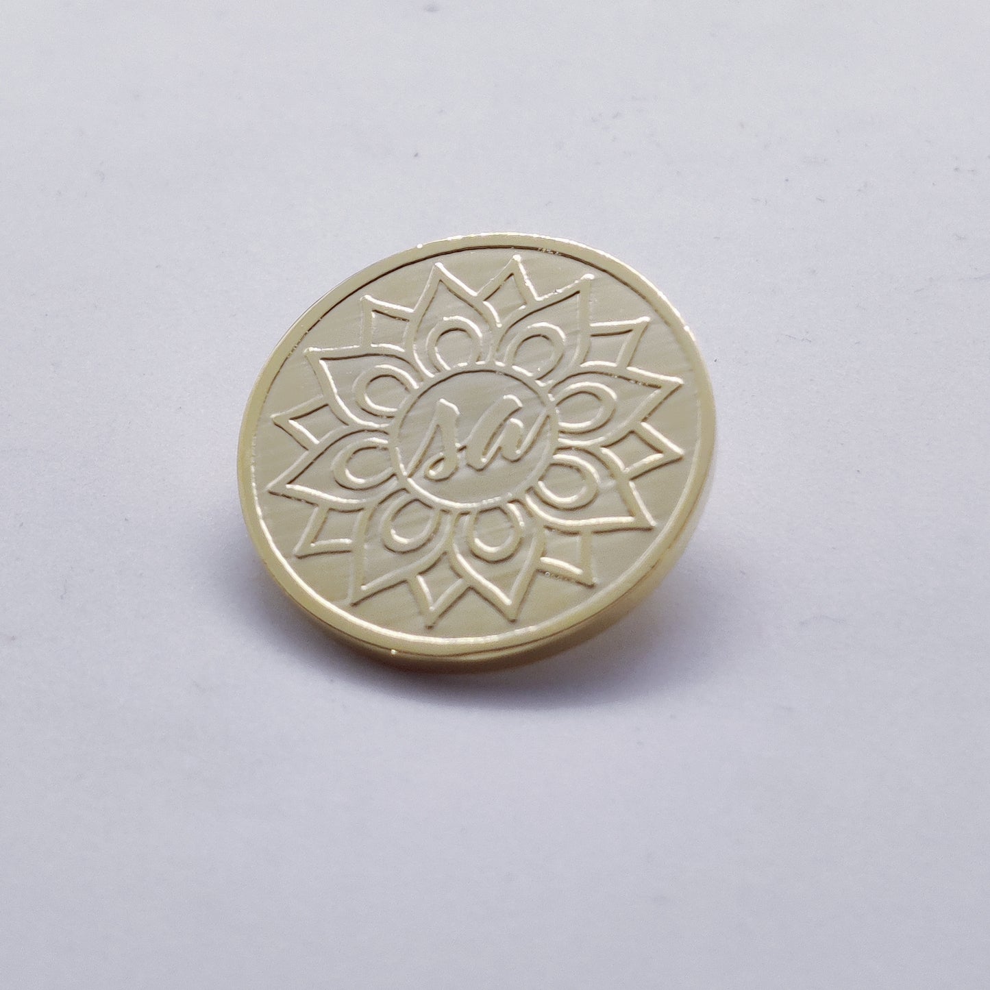 SA Embossed Brooch