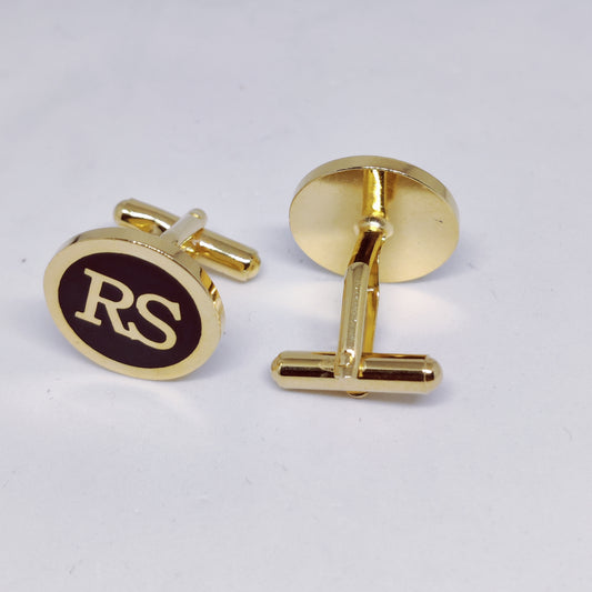 RS Initial Monogram Cufflinks