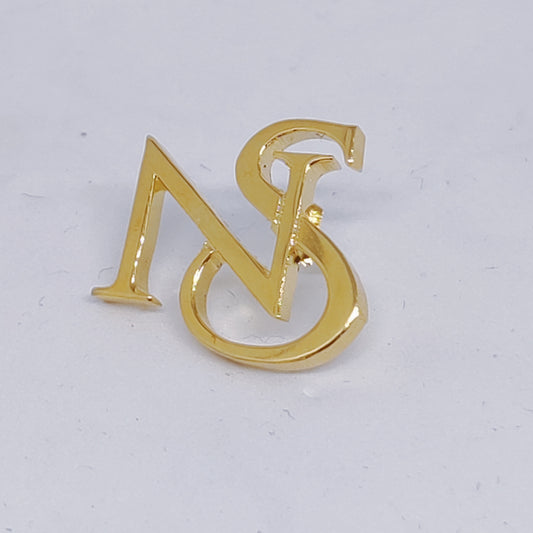NS Double Initial Lapel Pin