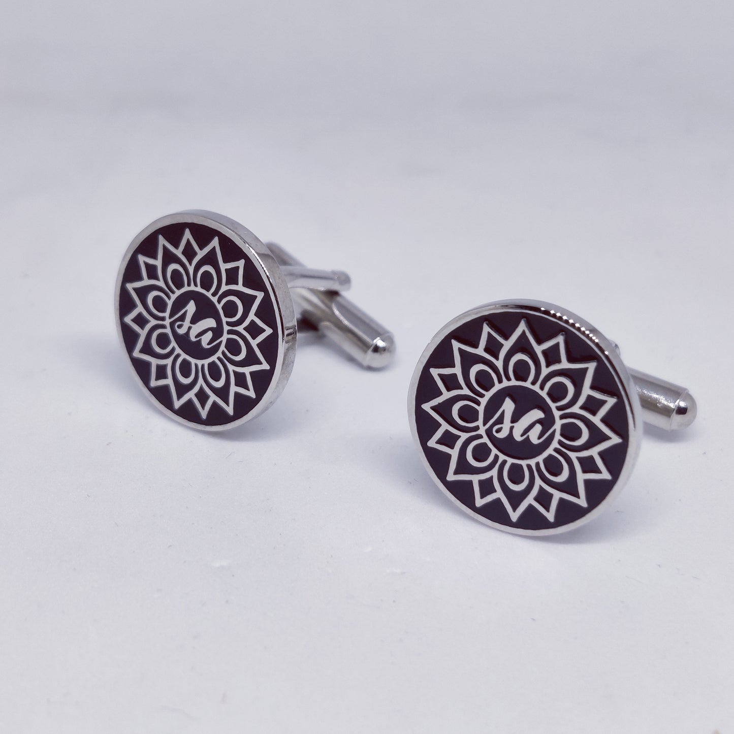 SA initial monogram cufflinks