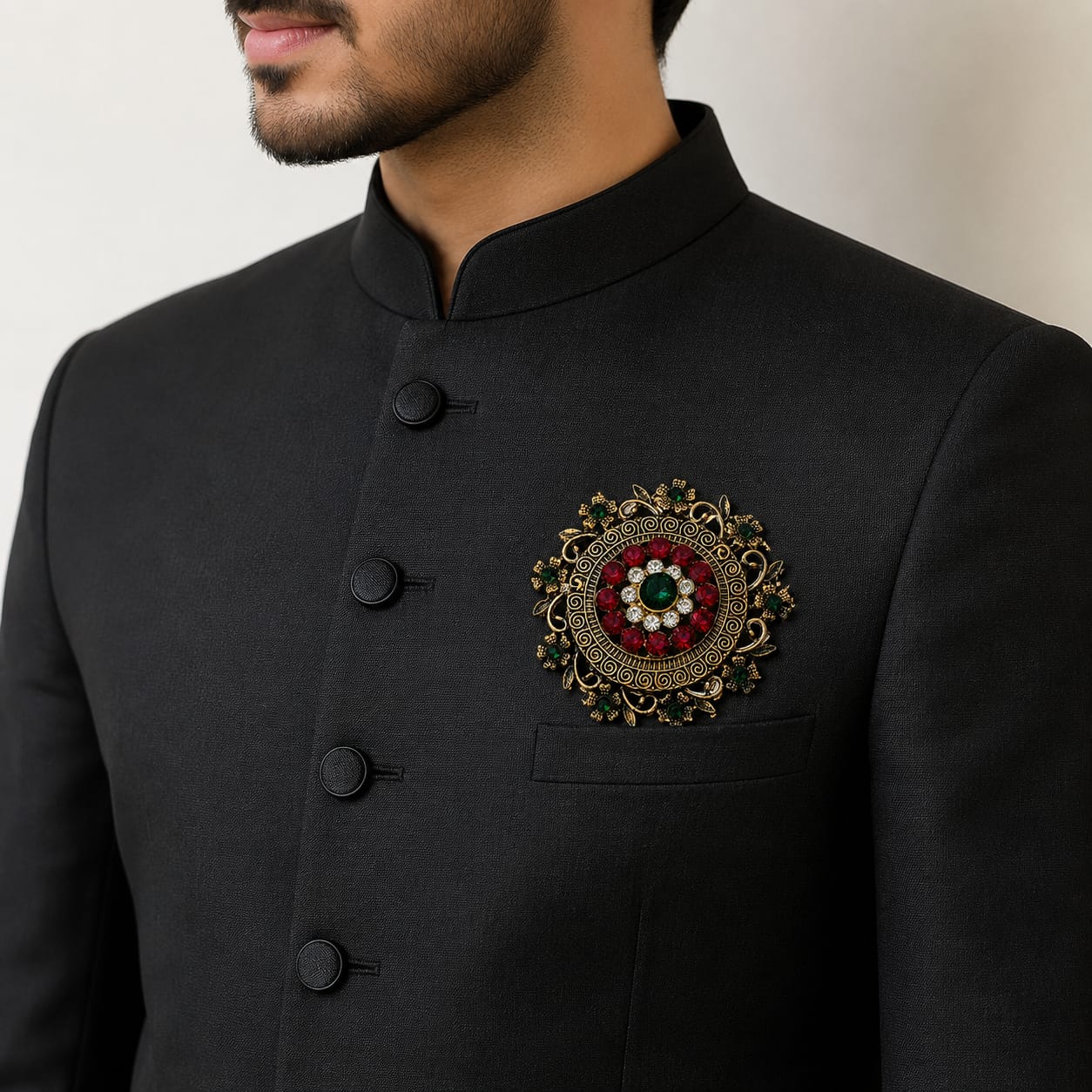 The Heritage Medallion Antique Gold Brooch