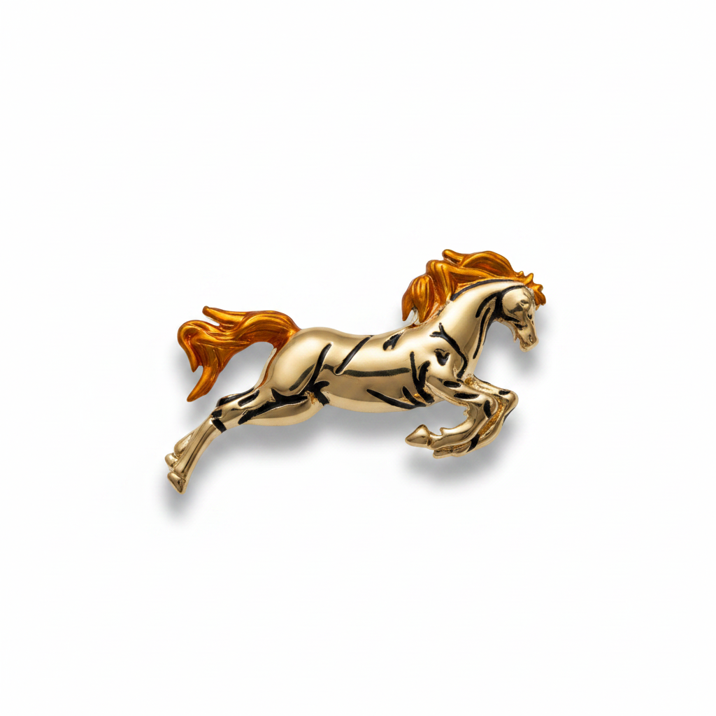 Galloping Horse Brooch
