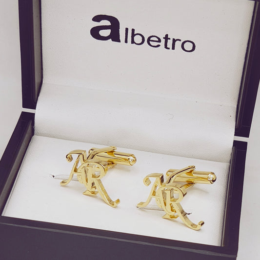 AR Double Initial Cufflinks