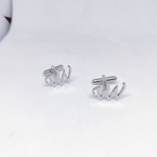 VW Double Initial Cufflinks