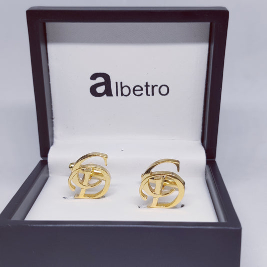 CD Double Initial Cufflinks