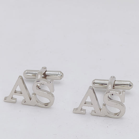 AS Double Initial Cufflinks