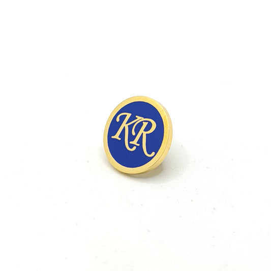 KR Initial Monogram Lapel Pin