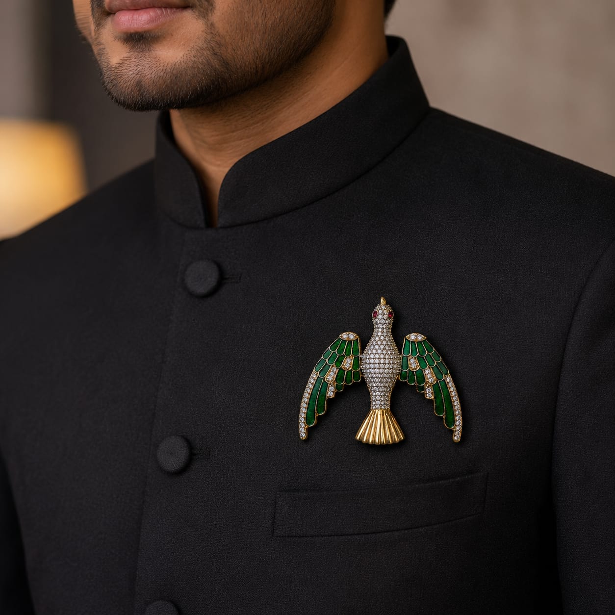 Pakshi Vimana Brooch