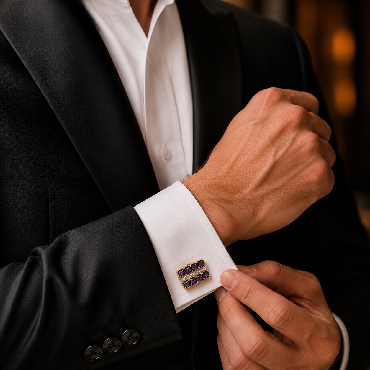 Emerald & Diamond Luxury Cufflinks