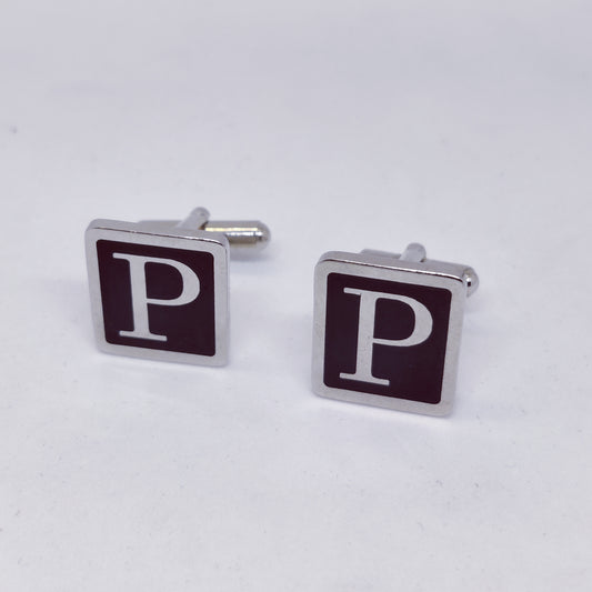 Initial P Monogram Cufflinks