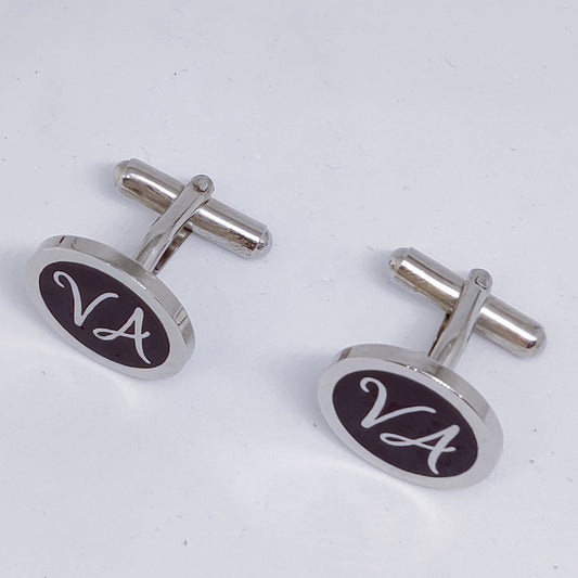 VA initial monogram cufflinks