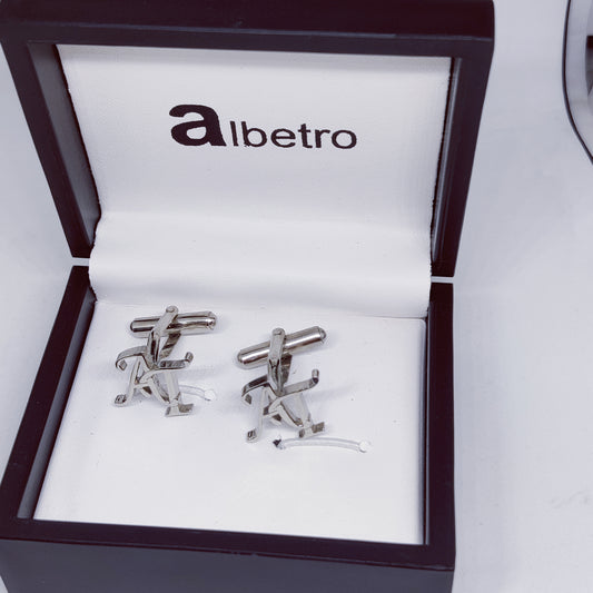 AT Double Initial Cufflinks