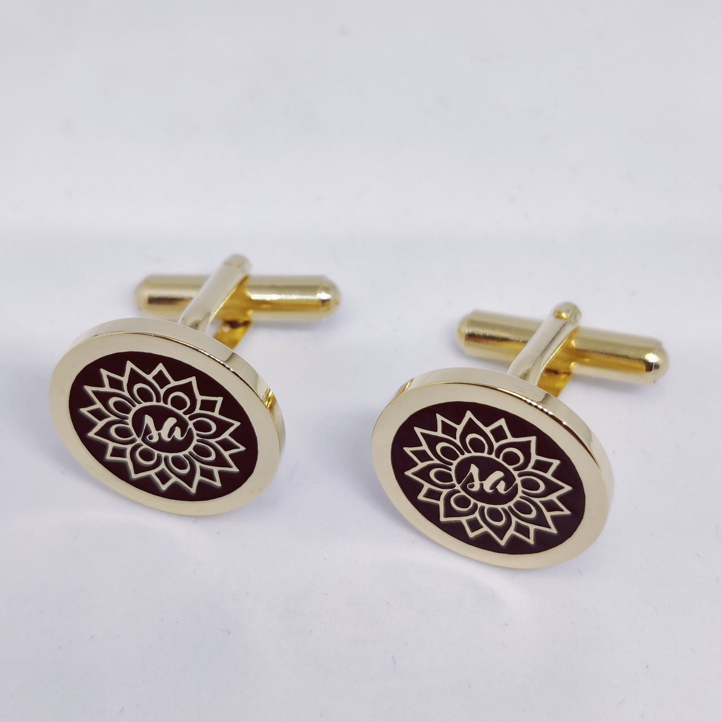 SA initial monogram cufflinks