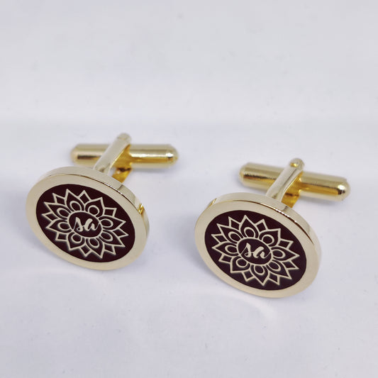 SA initial monogram cufflinks