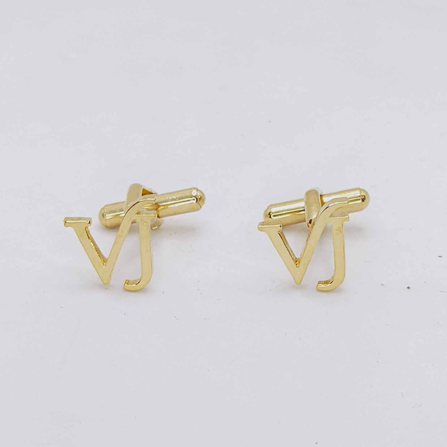 VJ Double Initial Cufflinks