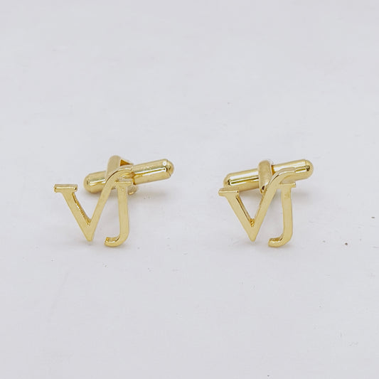 VJ Double Initial Cufflinks