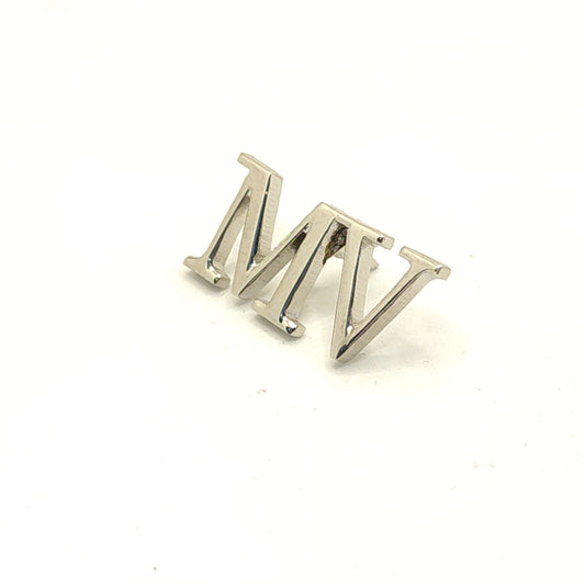 MV Double Initial Lapel Pin