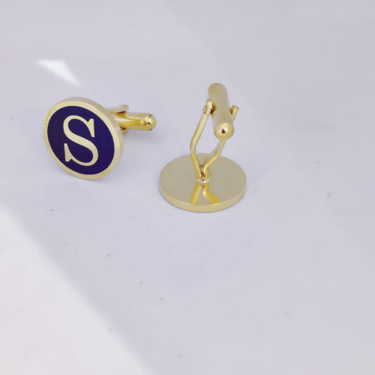 Initial S Monogram Cufflinks