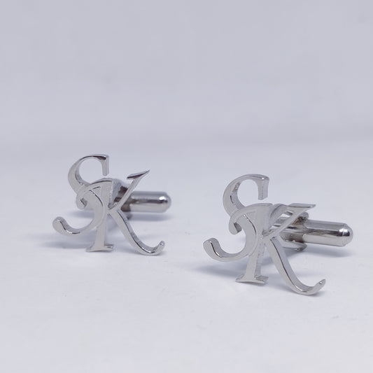 SK Double Initial Cufflinks