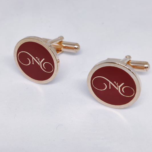 NY initial monogram cufflinks