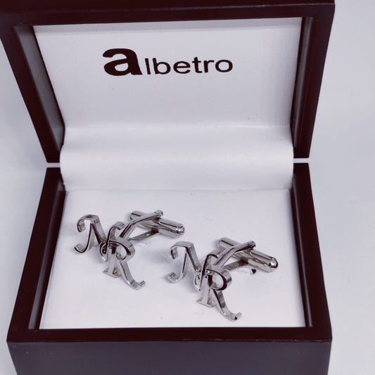 NR Double Initial Cufflinks