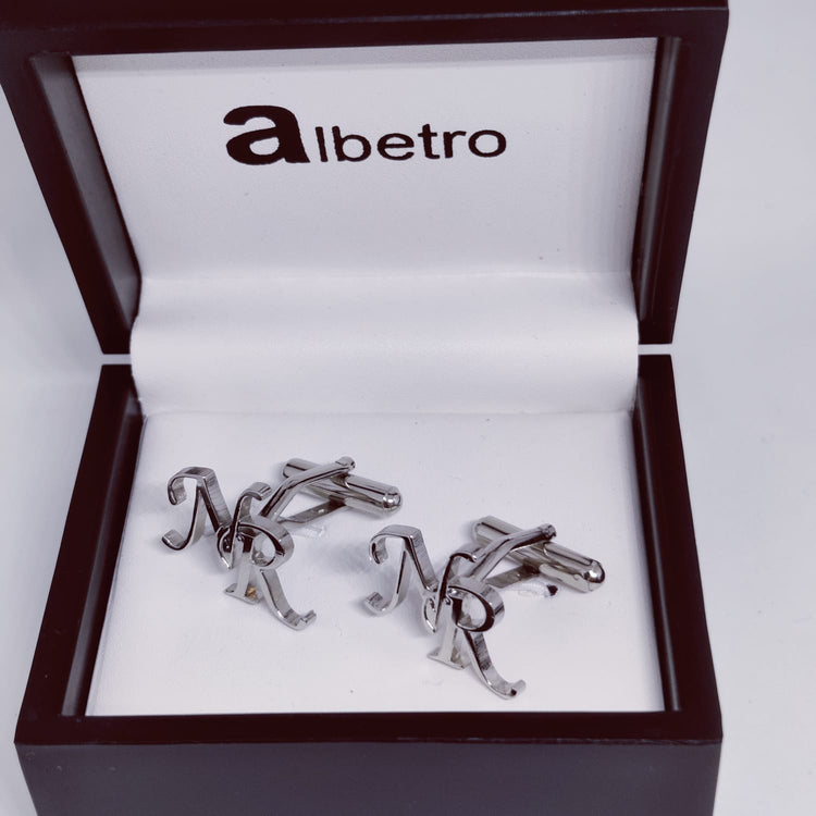 NR Double Initial Cufflinks