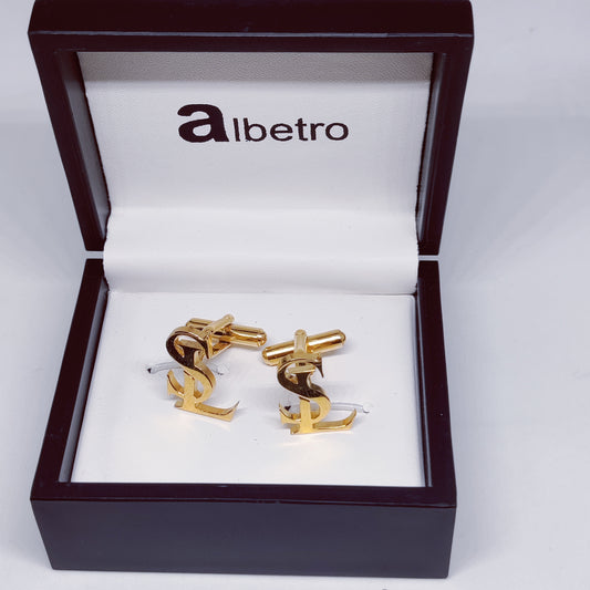 LS SL Double Initial Cufflinks