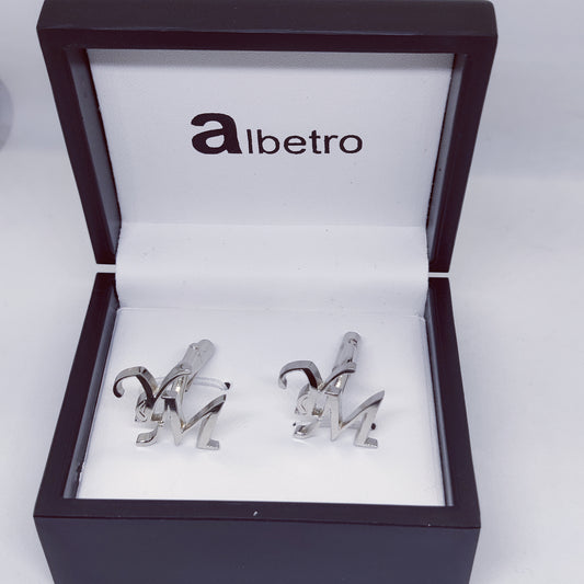 YM Double Initial Cufflinks