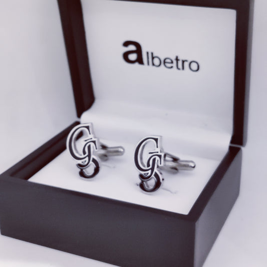 GS initial monogram cufflinks