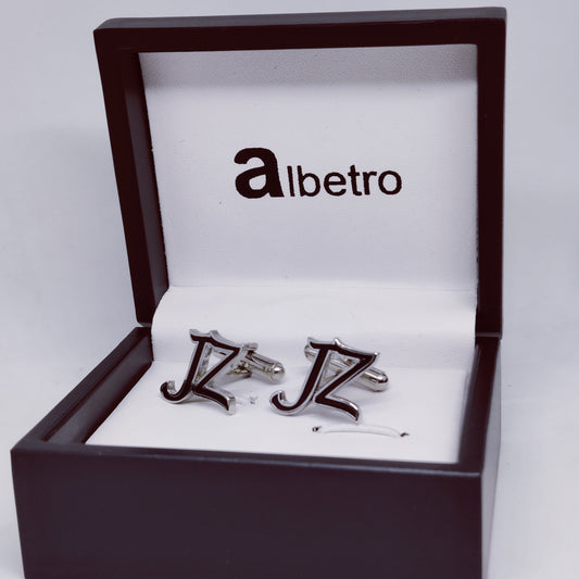 JZ Initial Enamel Cufflinks