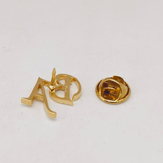 BA Double Initial Lapel Pin