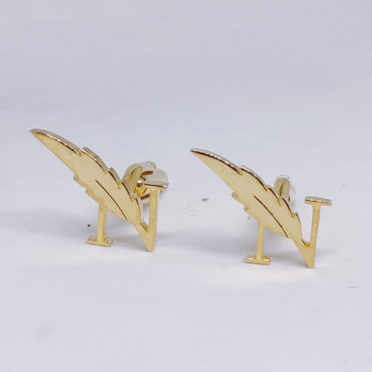 Initial N Feather Cufflinks