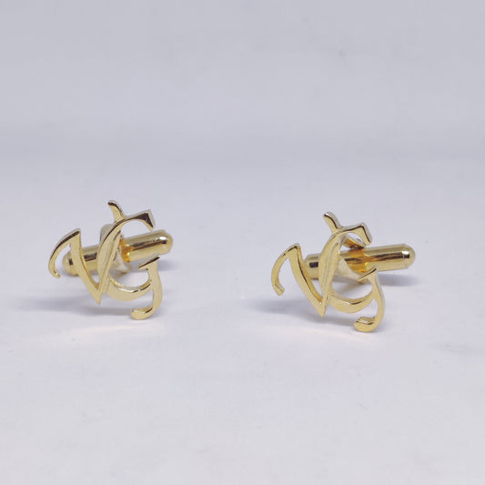 VG Double Initial Cufflinks